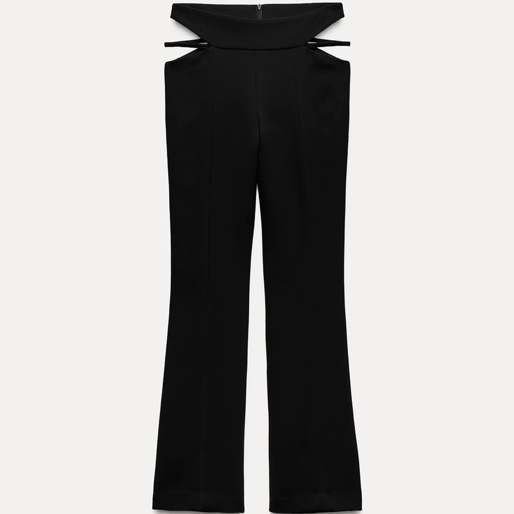 Zara Black Flare Women's Pants cutout